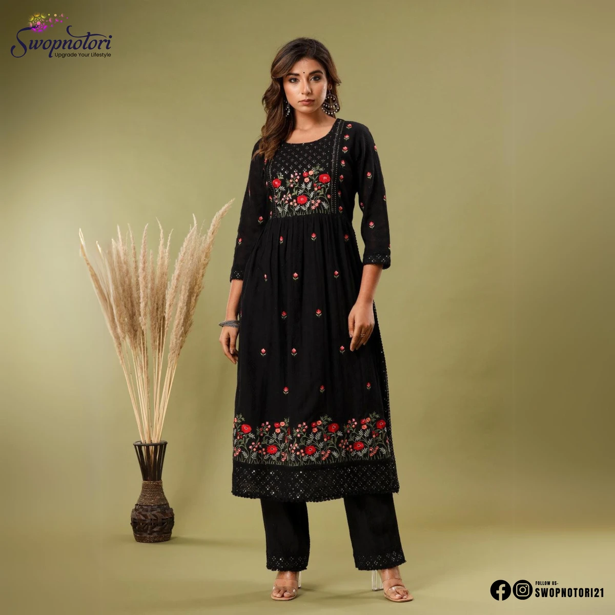 Black Naira | Embroidery Work 3PCS SET